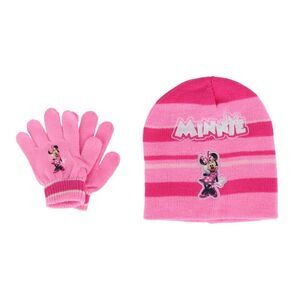 Textiel Trade Girl's One Size Fits Most Disney Minnie Mouse Hat and Glove Winter
